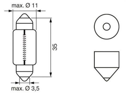 BOSCH 24V SOFİT AMPUL 5W (38 MM)