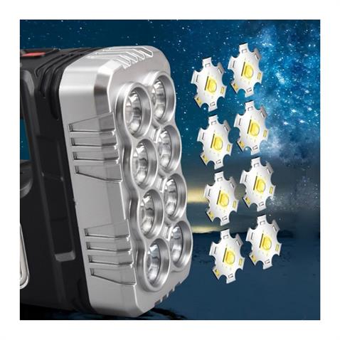 KAMP LAMBASI-FENERİ LEDLİ (FONKSİYONLU) (USB ŞARJLI-GÜNEŞ ENERJİLİ) (140*97 MM)