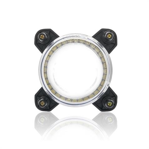 SANEL 12V-24V LED FAR MERCEKLİ (KISA HÜZME) (GÜNDÜZ SÜRÜŞ LEDLİ)(YUVARLAK 90*110 MM) 