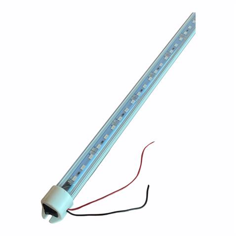 12V FLORESAN TAVAN LAMBASI 72 LEDLİ ANAHTARLI KIRMIZI (ŞEFFAF CAM) (100 CM)