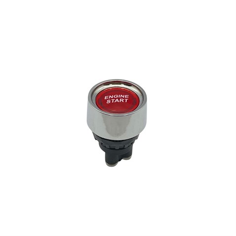 MARŞ BUTONU 3 UCLU VİDALI (ENGINE START BUTON) (22 MM) KROM-KIRMIZI