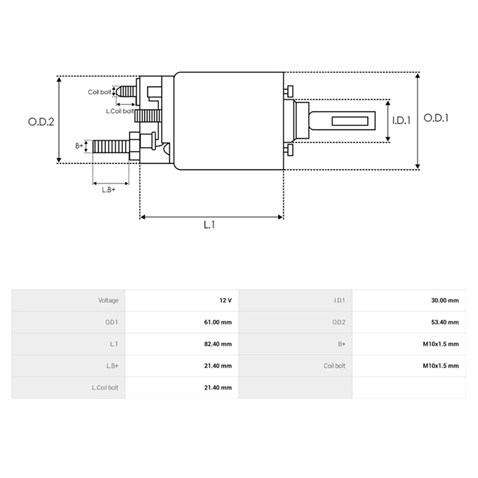 12V MARŞ OTOMATİĞİ MAKO TİPİ YM 801 FIAT TRAKTÖR-FORD CARGO/MİNİBÜS-MASSEY FERGUSON TRAKTÖR