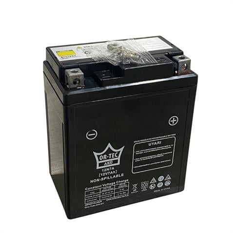 ORTEC 12V 7 AH MOTOSİKLET AKÜSÜ (113*70*132) (12N7A) (YTX7L-BS)