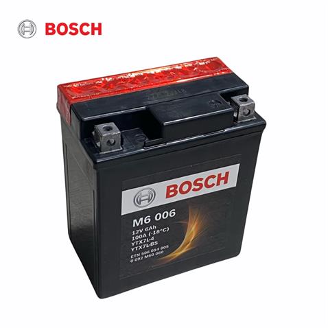 BOSCH 12V 6 AH MOTOSİKLET AKÜSÜ AGM 100 A (EN) (114*71*131) (M6 006) (YTX7L-4) (YTX7L-BS)
