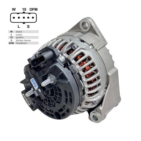 SEG 24V ALTERNATÖR DİNAMO 110 A (5 FİŞ SOKETLİ) (W-L-15-S-DFM) MAN TGA/TGL/TGM/TGS