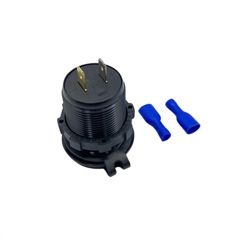 12V-24V TELEFON ŞARJ CİHAZI (USB X2+TYPE-C) (3 A) (OFF-ON DOKUNMATİK) (MAVİ IŞIK) (28 MM)