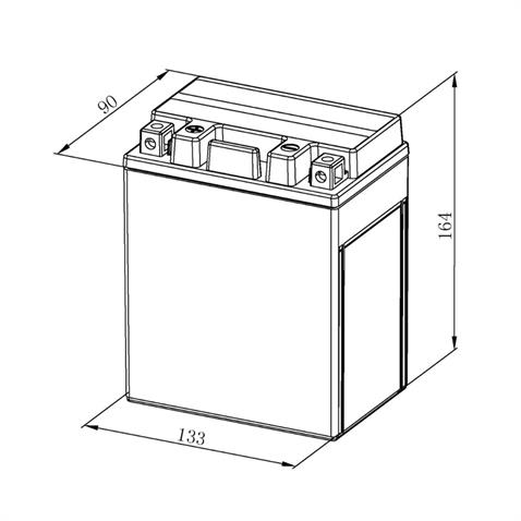 BOSCH 12V 12 AH MOTOSİKLET AKÜSÜ AGM 210 A (EN) (133*90*164) (FA125)  (YB14-A2) (YB14-B2) (TERS)