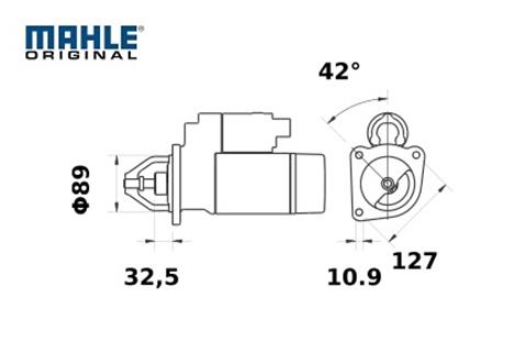 MAHLE 12V MARŞ MOTORU 10 DİŞ 3.2 KW ÇUKUROVA-DAEWOO-DODGE-ERKUNT-HATTAT-HİDROMEK-JCB