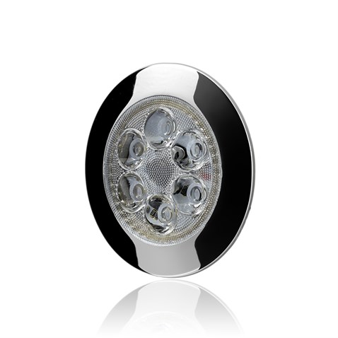SANEL 12V-24V SPOT TAVAN LAMBA 6 LEDLİ 3000K SICAK BEYAZ (SU GEÇİRMEZ) (90 MM) (BUTONSUZ)