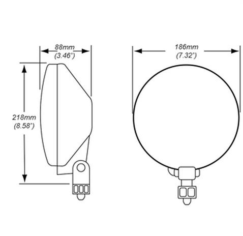 HELLA 12V SİS LAMBASI YUVARLAK 700 FF SET (DELİCİ) BEYAZ