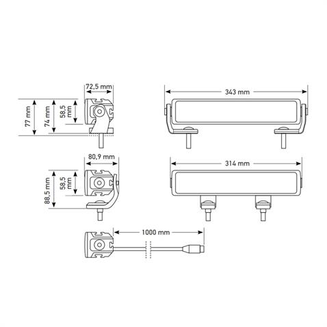 HELLA 12V-24V LED BAR OFF-ROAD TEK SIRA 5700K 6000 LÜMEN (GÜNDÜZ SÜRÜŞ LEDLİ SARI-BEYAZ) (343 MM)