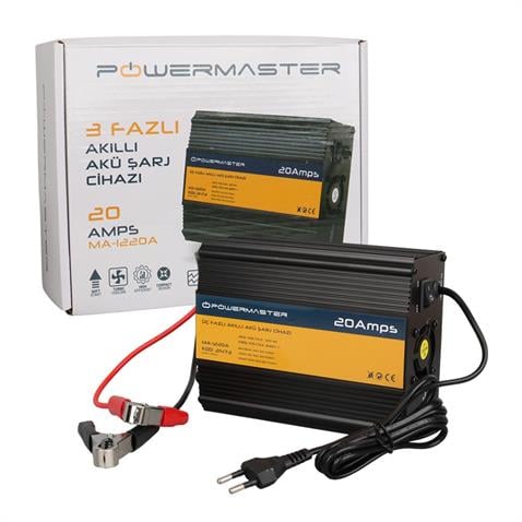 MA-1220A 12V ŞARJ REDRESÖRÜ (AKILLI AKÜ ŞARJ CİHAZI) (ANALOG AMPER GÖSTERGELİ-AYARLI) OTOMATİK 20 A