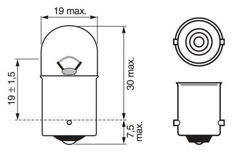 BOSCH 12V 67 AMPUL 5W BA15s