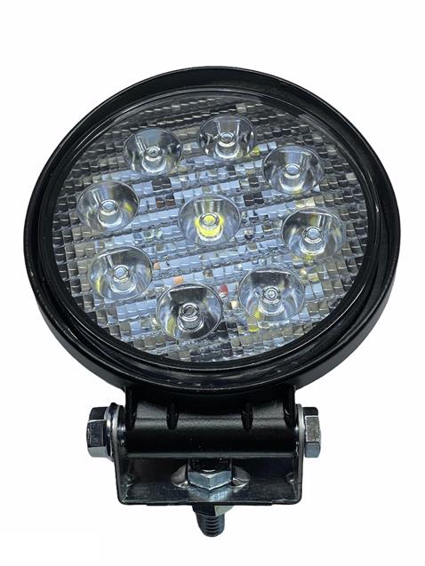 9V-48V ÇALIŞMA LAMBASI (9 X 3W POWER LEDLİ) YUVARLAK (114 MM)