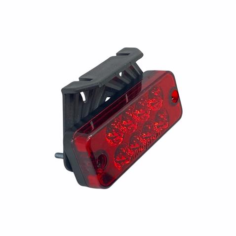 12V-24V YAN İKAZ LAMBASI DORSE SİDE MARKER KIRMIZI (8 LEDLİ) (100*40 MM)