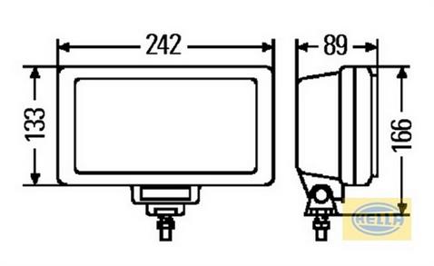 HELLA SİS LAMBASI DİKDÖRTGEN JUMBO 220 MAFSALLI (DELİCİ)  