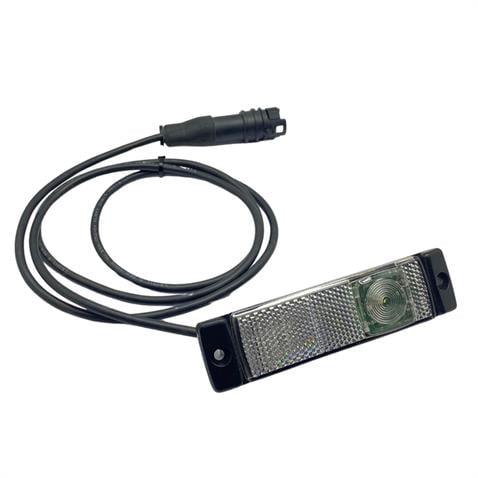 HELLA 24V YAN İKAZ LAMBASI (SİDE MARKER) LEDLİ BEYAZ KRONE TİP DORSE (130*32 MM)