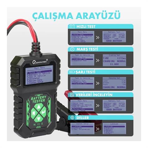 8V-30V AKÜ TEST CİHAZI (DİJİTAL) (100 EN-2000 EN) (30 AH-220 AH) ( KURŞUN ASİT-AGM-GEL (JEL) EFB )