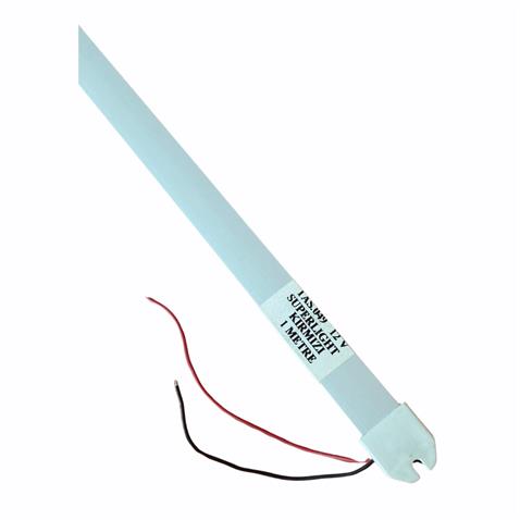 12V FLORESAN TAVAN LAMBASI 72 LEDLİ ANAHTARLI KIRMIZI (ŞEFFAF CAM) (100 CM)
