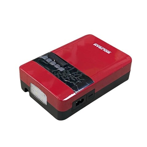 WOLFRAM LASTİK ŞİŞİRME HAVA KOMPESÖRÜ IŞIKLI-İKAZLI (150 PSI) (DİJİTAL) (POWERBANK) (ŞARJLI)