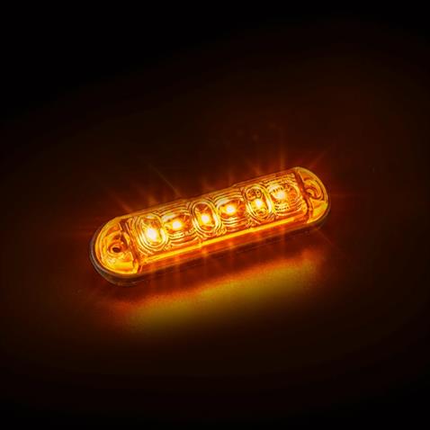 FRISTOM 12V-24V İKAZ LAMBASI ÇAKARLI 4-FONKSİYONLU 16-LEDLİ SARI (103*25 MM) E9
