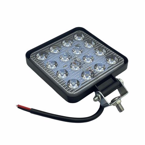12V-48V ÇALIŞMA LAMBASI KARE (16 LEDLİ) (106*106*15 MM) İNCE TİP