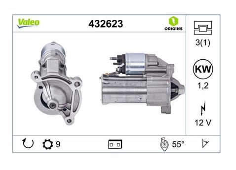 VALEO 12V MARŞ MOTORU 9 DİŞ 1.3 KW CITROEN-PEUGEOT