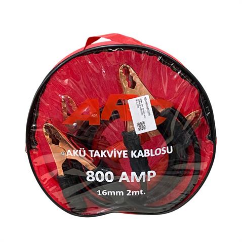 AKÜ TAKVİYE KABLOSU 800 AH 16 MM TAKIM (2 MT)