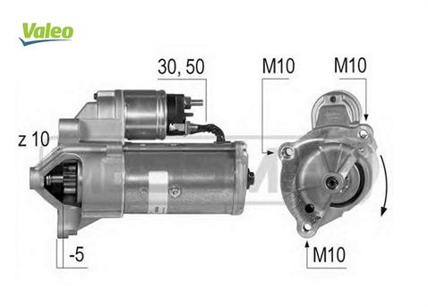 VALEO 12V MARŞ MOTORU 10 DİŞ 2.1 KW JUMPER/BOXER/DUCATO 2.5 