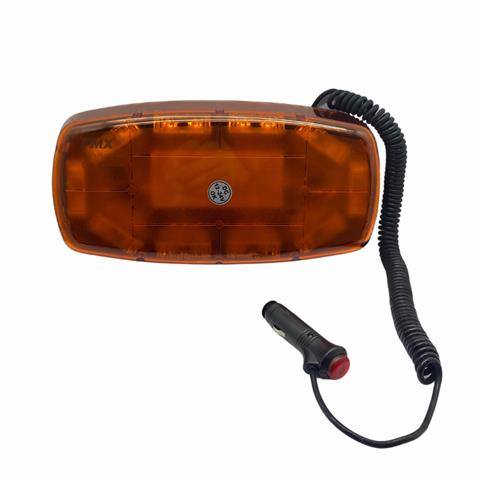 12V-24V ÇAKAR FLAŞ TEPE LAMBASI LEDLİ SARI (MIKNATISLI-VANTUZLU) (3 FONKSİYONLU) (300*150 MM)