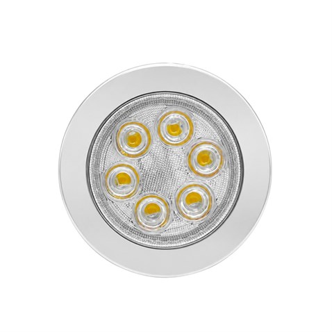 SANEL 12V-24V SPOT TAVAN LAMBA 6 LEDLİ 3000K SICAK BEYAZ (SU GEÇİRMEZ) (90 MM) (BUTONSUZ)