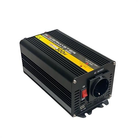 24V DC > 220V AC İNVERTER 300W (MODİFİYE) (USB ÇIKIŞLI) (MAŞALI)