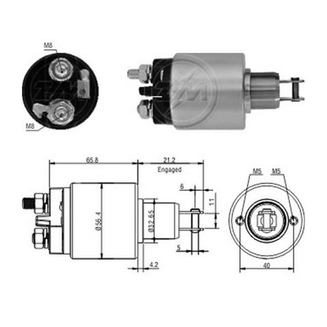 ZM 12V MARŞ OTOMATİĞİ ISKRA TİPİ (2 DELİK) LADA SAMARA