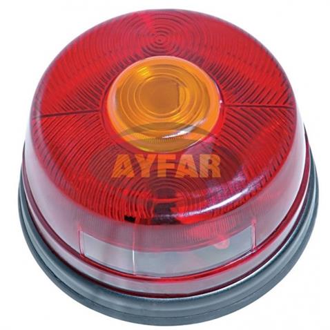 STOP LAMBASI YUVARLAK (3 FONKSİYONLU) (KIRMIZI-SARI) UNIVERSAL (PLAKALI) MAN TİPİ