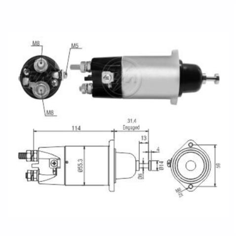 ZM 24V MARŞ OTOMATİĞİ MITSUBISHI TİPİ (M8 CIVATA) (2 KULAK)
