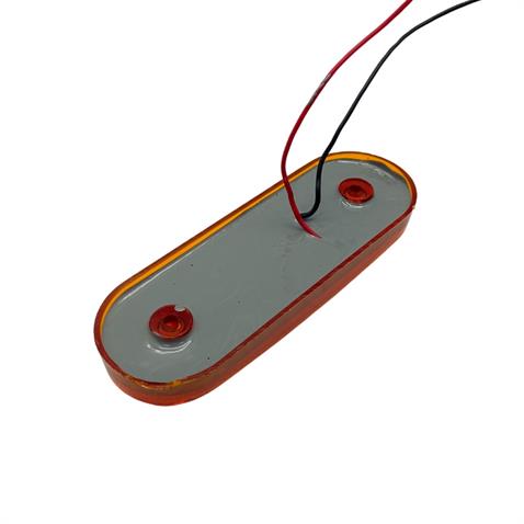 12V-24V YAN SİNYAL LAMBASI DORSE SİDE MARKER SARI YM (2 FONKSİYONLU) (18 LEDLİ NEON) (112*37 MM)