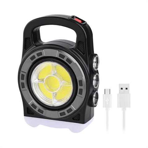 KAMP LAMBASI-FENERİ LEDLİ (FONKSİYONLU) (USB ŞARJLI-GÜNEŞ ENERJİLİ) (188*135 MM)