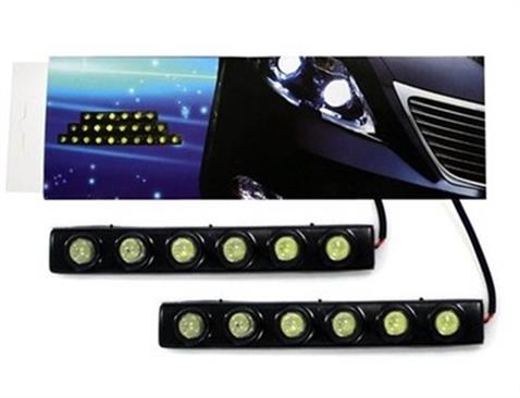 12V GÜNDÜZ SÜRÜŞ ESNEK TİP 6 LEDLİ (MERCEKLİ) (129*19) (2 AD)