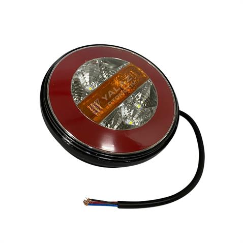 12V STOP LAMBASI LEDLİ (PARK-FREN-SİNYAL) (YUVARLAK) (140 MM)