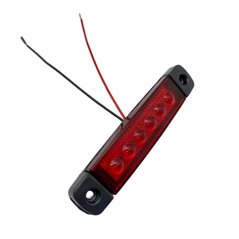 12V-24V PARMAK LAMBA 6-LEDLİ KIRMIZI (95*19 MM)