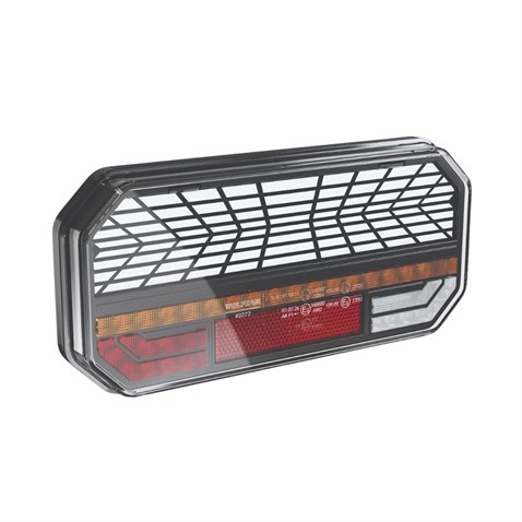 WOLFRAM 12V-30V STOP LAMBASI LEDLİ (6 FONKSİYONLU) (235*110 MM) SOL E9