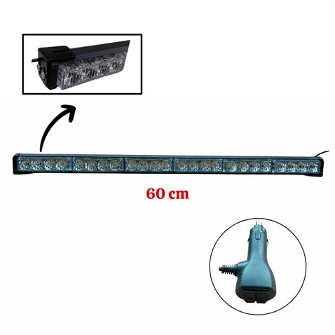 12V-24V LED BAR OFF-ROAD SARI ÇAKARLI (ÇAKAR TEPE LAMBA) (60 CM)