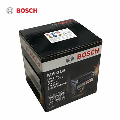 BOSCH 12V 12 AH MOTOSİKLET AKÜSÜ 200 A (EN) (150*87*145) (M6 018) (YTX14-4) (YTX14-BS) (TERS)