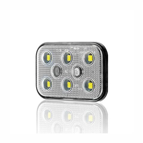 SANEL 10V-30V İKAZ LAMBASI ÇAKARLI 6-LEDLİ YAPIŞKANLI 3M BANTLI SU GEÇİRMEZ BEYAZ (60*40 MM)