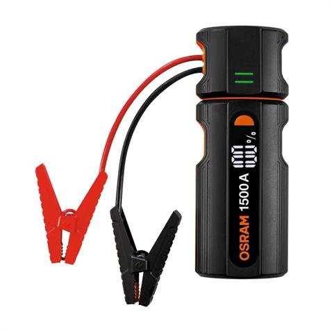 OSRAM 12V AKÜ TAKVİYE CİHAZI (BOOSTER) (1500A) (USB-C PD60W) (USB-A 2.4 A POWERBANK) (LED IŞIK)