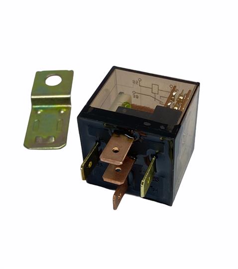 24V RÖLE 5 UÇLU 40 A/70 A IŞIKLI ŞEFFAF (ÇİFT PLATİN) (30-85-86-87-87a)