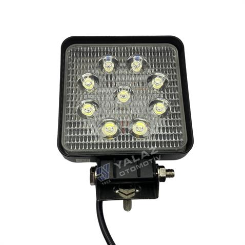 WOLFRAM 10V-30V ÇALIŞMA LAMBASI KARE 27W (9 LEDLİ) (105*105*44) E9