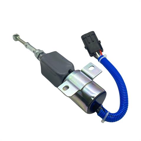 12V STOP SELENOİDİ AYAKLI (MAFSALLI-DELİK 7 MM) (SOKETLİ)