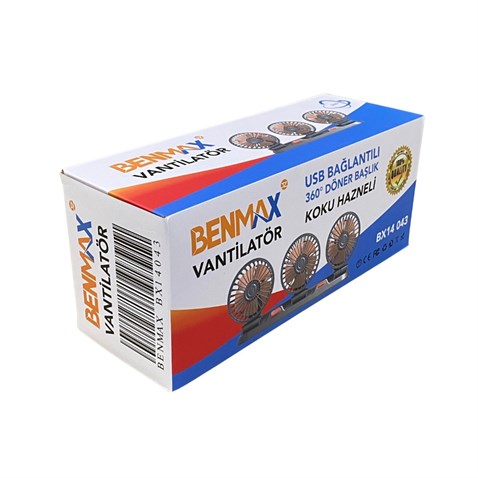 12V VANTİLATÖR (USB GİRİŞLİ) (TORPİDO ÜSTÜ) (ÇİFT DEVRE) (360° AYARLANABİLİR) 