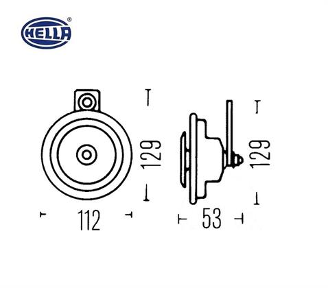 HELLA 12V DİDİT KORNA 460 HZ İNCE SES (112 MM)